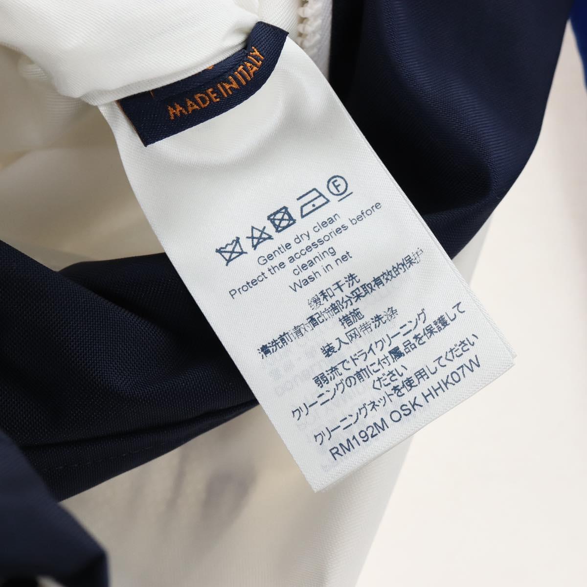 LOUIS VUITTON Multi Logo Jacket Nylon 50 White LV Auth 211477SAM