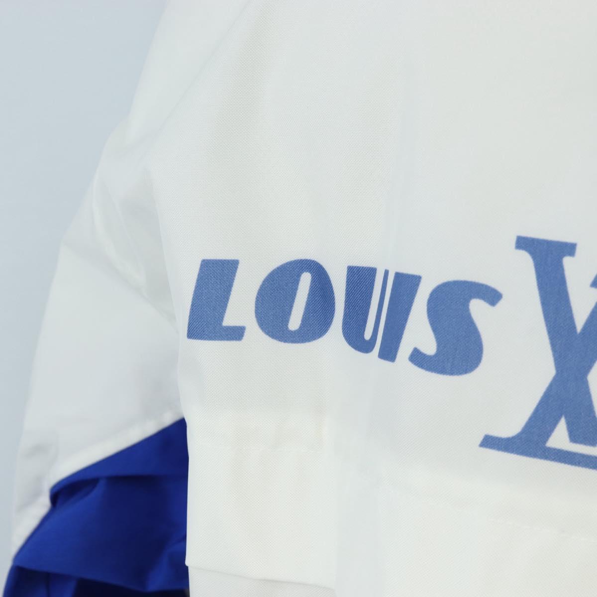 LOUIS VUITTON Multi Logo Jacket Nylon 50 White LV Auth 211477SAM