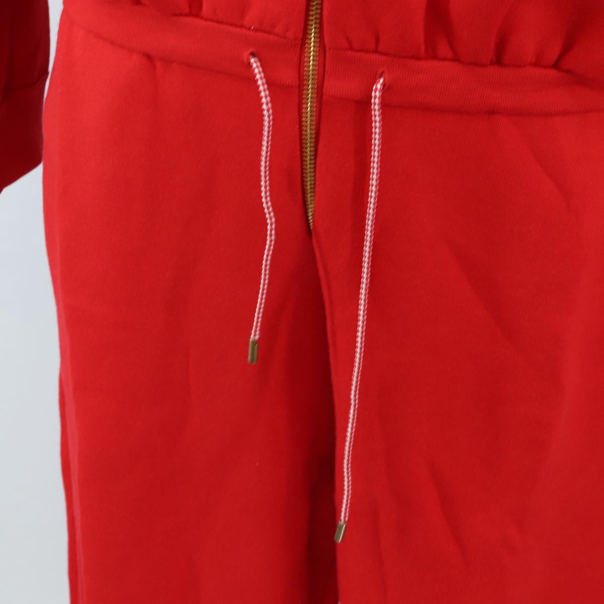 LOUIS VUITTON Monogram Jumpsuit Cotton L Red LV Auth 211479SAM