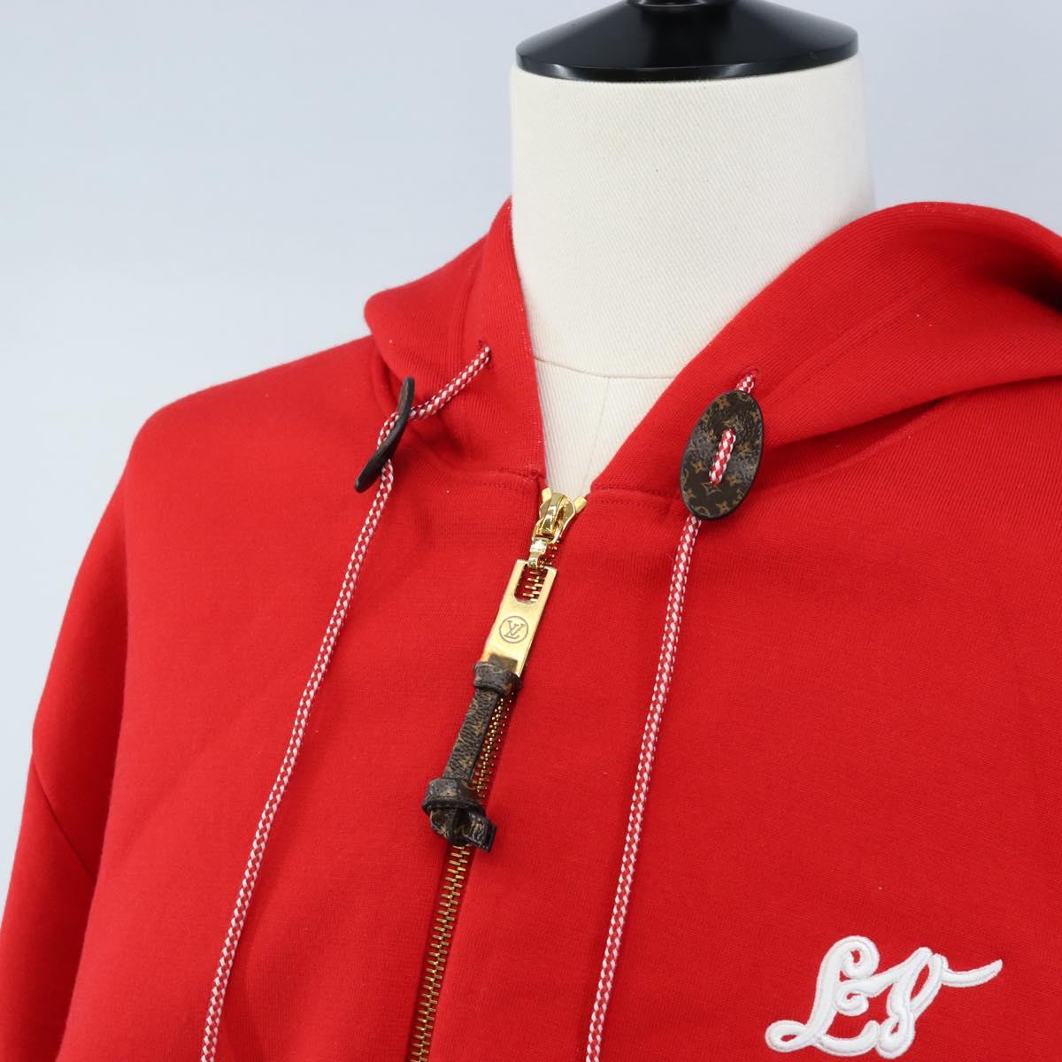 LOUIS VUITTON Monogram Jumpsuit Cotton L Red LV Auth 211479SAM