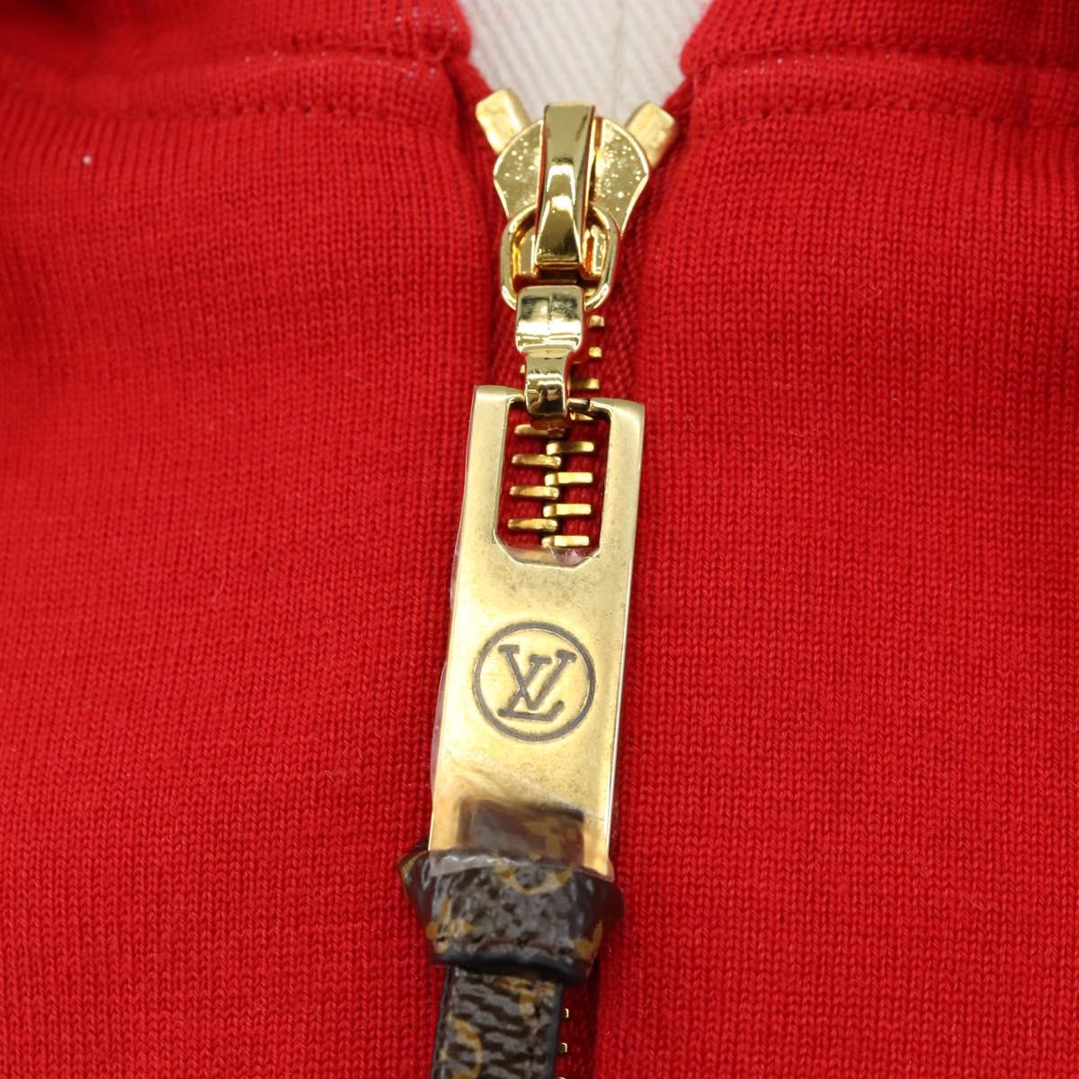 LOUIS VUITTON Monogram Jumpsuit Cotton L Red LV Auth 211479SAM