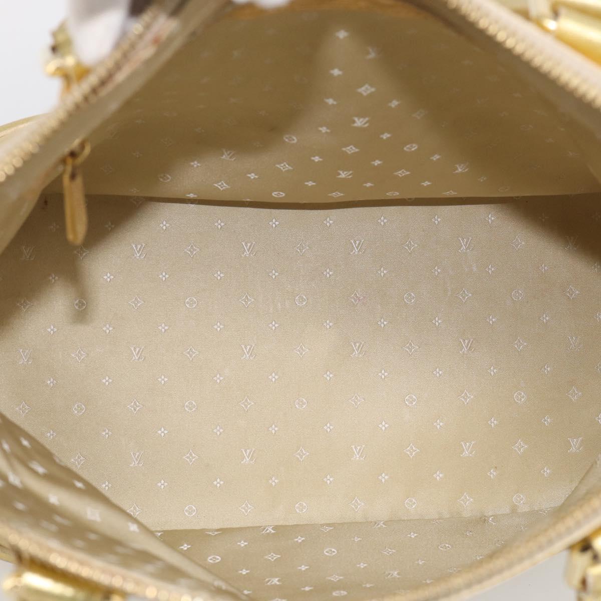LOUIS VUITTON Suhari Lockit Hand Bag Leather Gold M95433 LV Auth 211489A