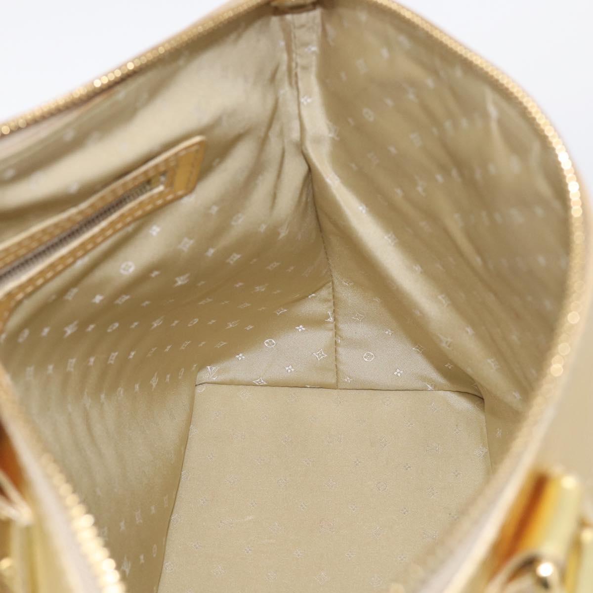 LOUIS VUITTON Suhari Lockit Hand Bag Leather Gold M95433 LV Auth 211489A