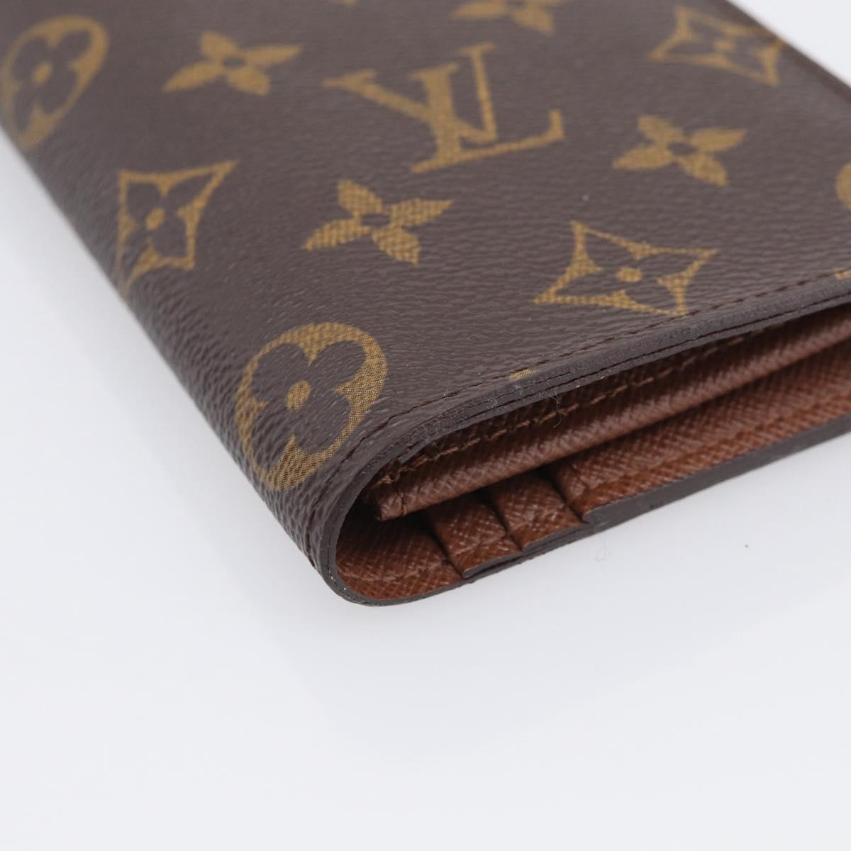 LOUIS VUITTON Monogram Portefeuille Brazza Long Wallet M66540 LV Auth 211505A