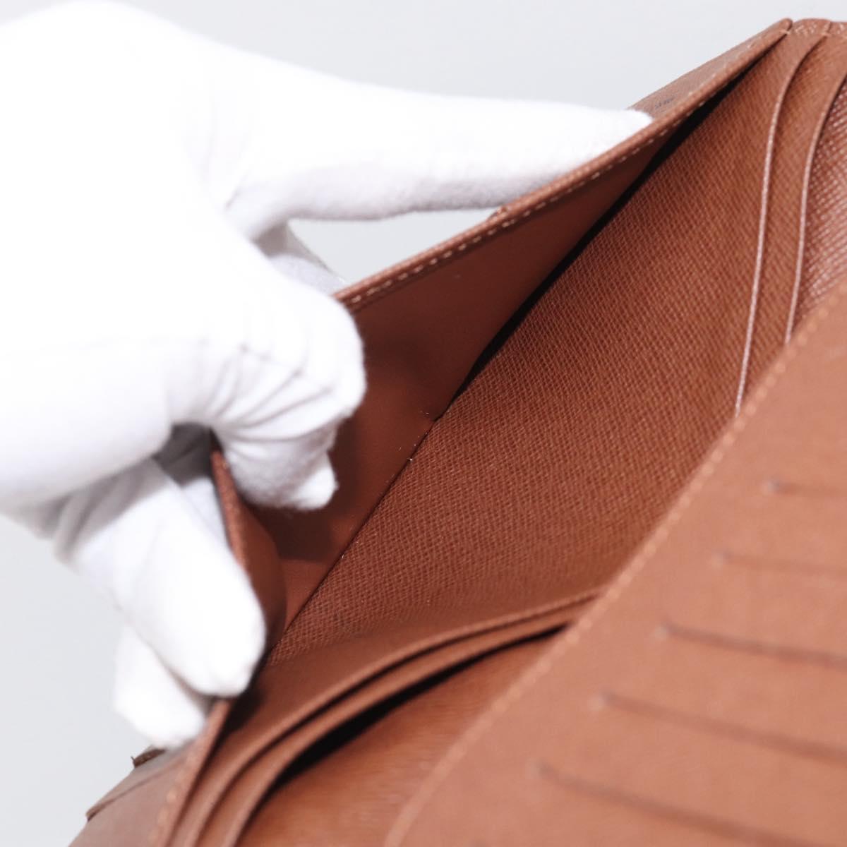 LOUIS VUITTON Monogram Portefeuille Brazza Long Wallet M66540 LV Auth 211505A
