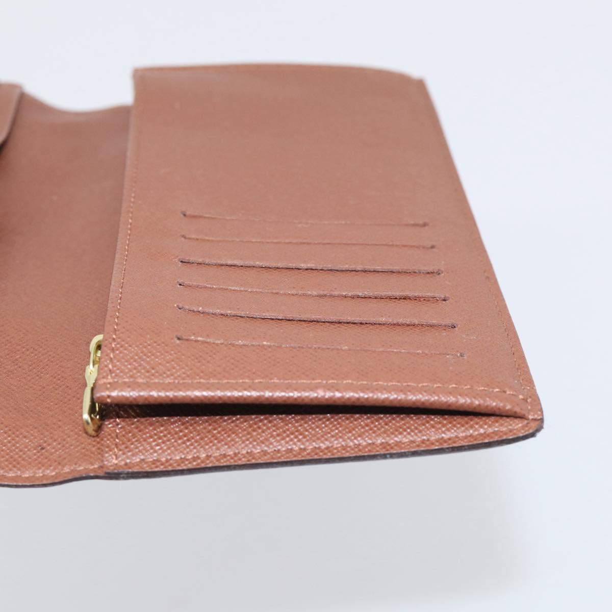 LOUIS VUITTON Monogram Portefeuille Brazza Long Wallet M66540 LV Auth 211505A