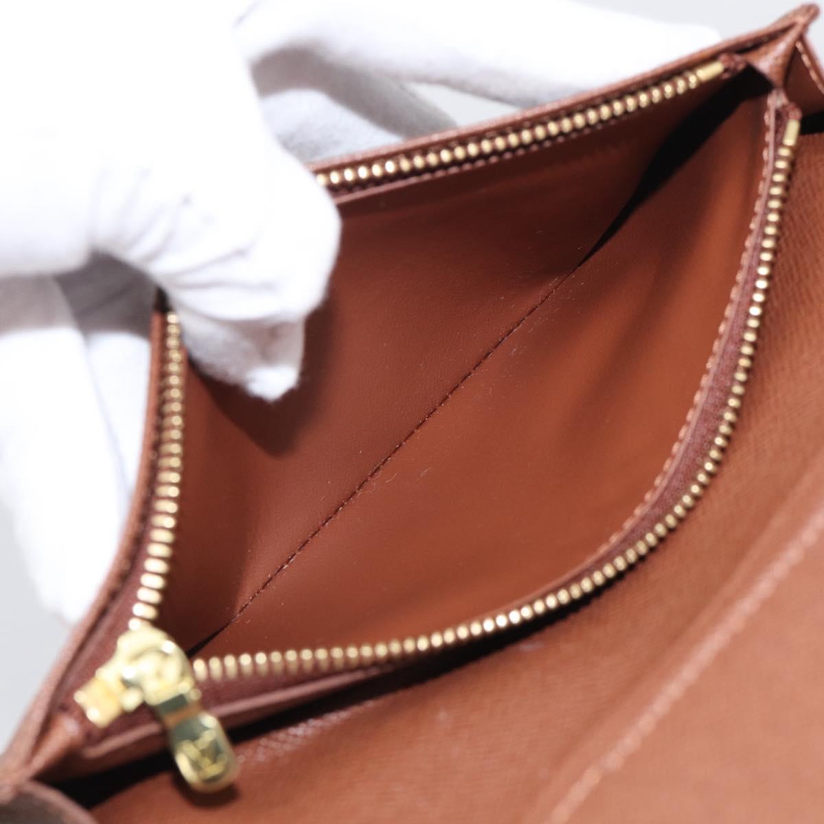 LOUIS VUITTON Monogram Portefeuille Brazza Long Wallet M66540 LV Auth 211505A