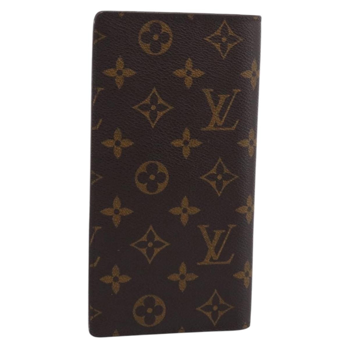 LOUIS VUITTON Monogram Portefeuille Brazza Long Wallet M66540 LV Auth 211505A