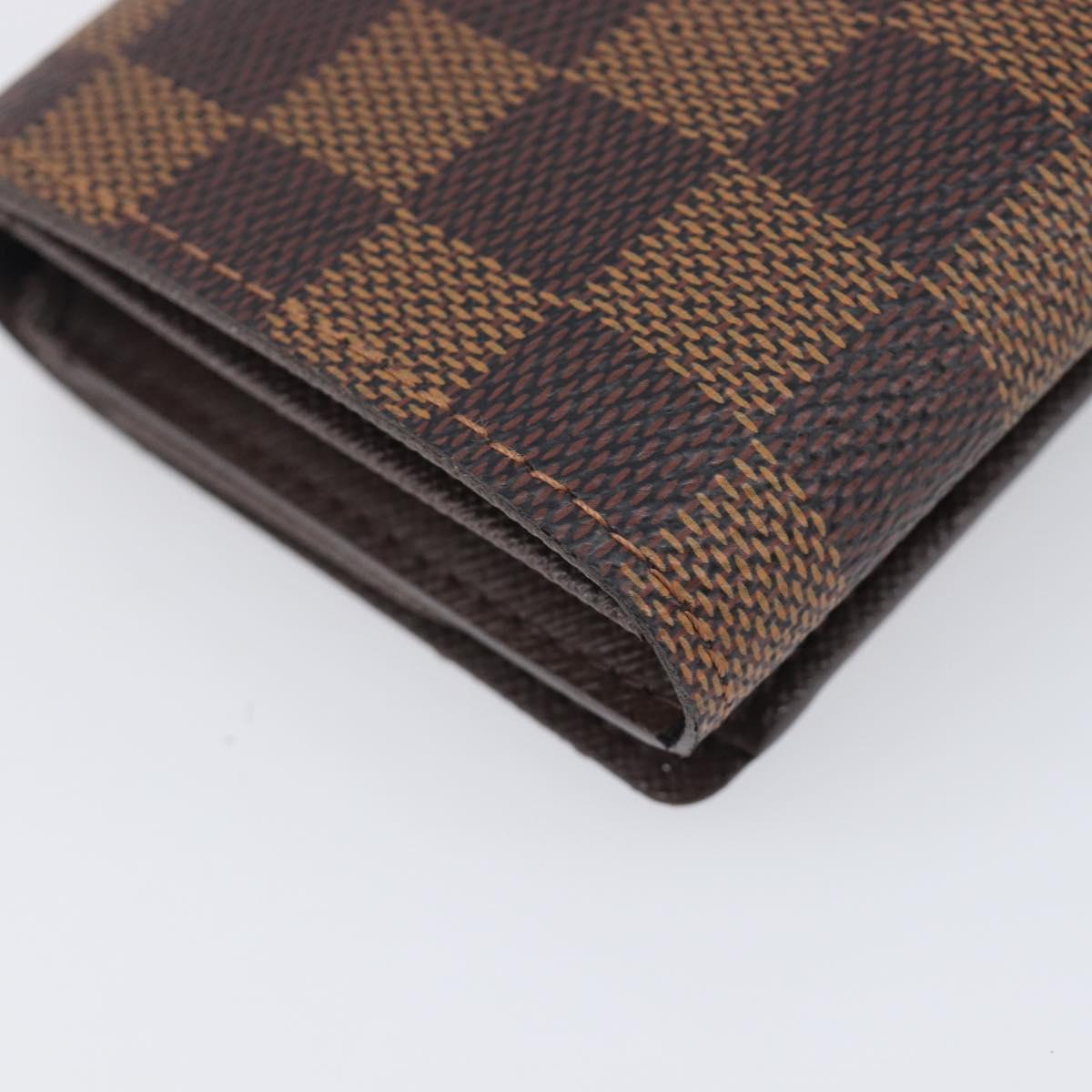 LOUIS VUITTON Damier Ebene Portefeuille Tresor Wallet N61736 LV Auth 211506V
