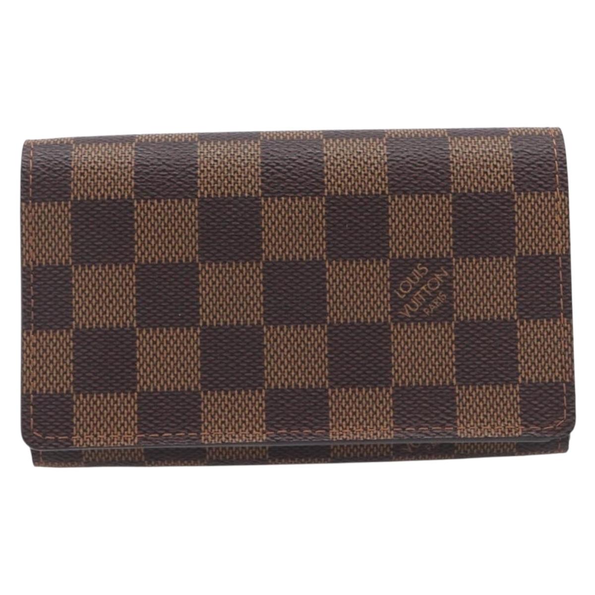 LOUIS VUITTON Damier Ebene Portefeuille Tresor Wallet N61736 LV Auth 211506V