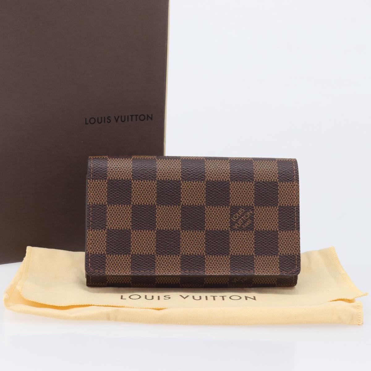 LOUIS VUITTON Damier Ebene Portefeuille Tresor Wallet N61736 LV Auth 211506V