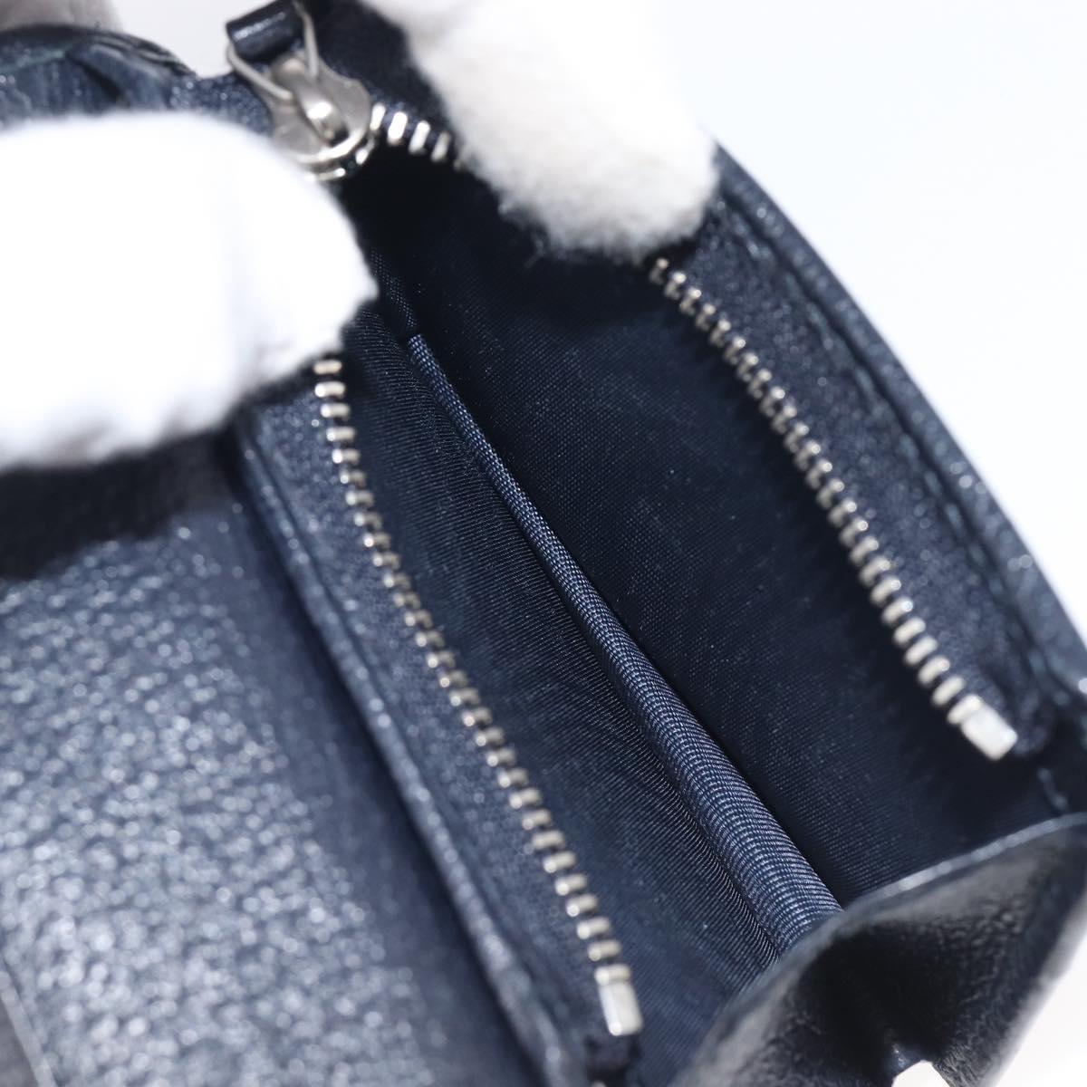 GUCCI GG Supreme Ophidia Sherry Line Wallet PVC Navy Silver 523155 Auth 211508V