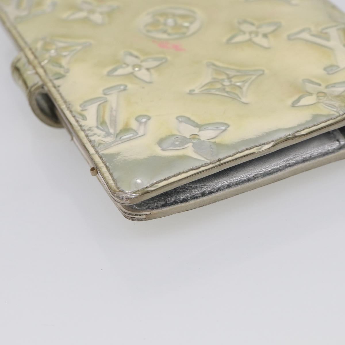 LOUIS VUITTON Monogram Miroir Agenda PM Day Cover Argent R20963 LV Auth 211509A