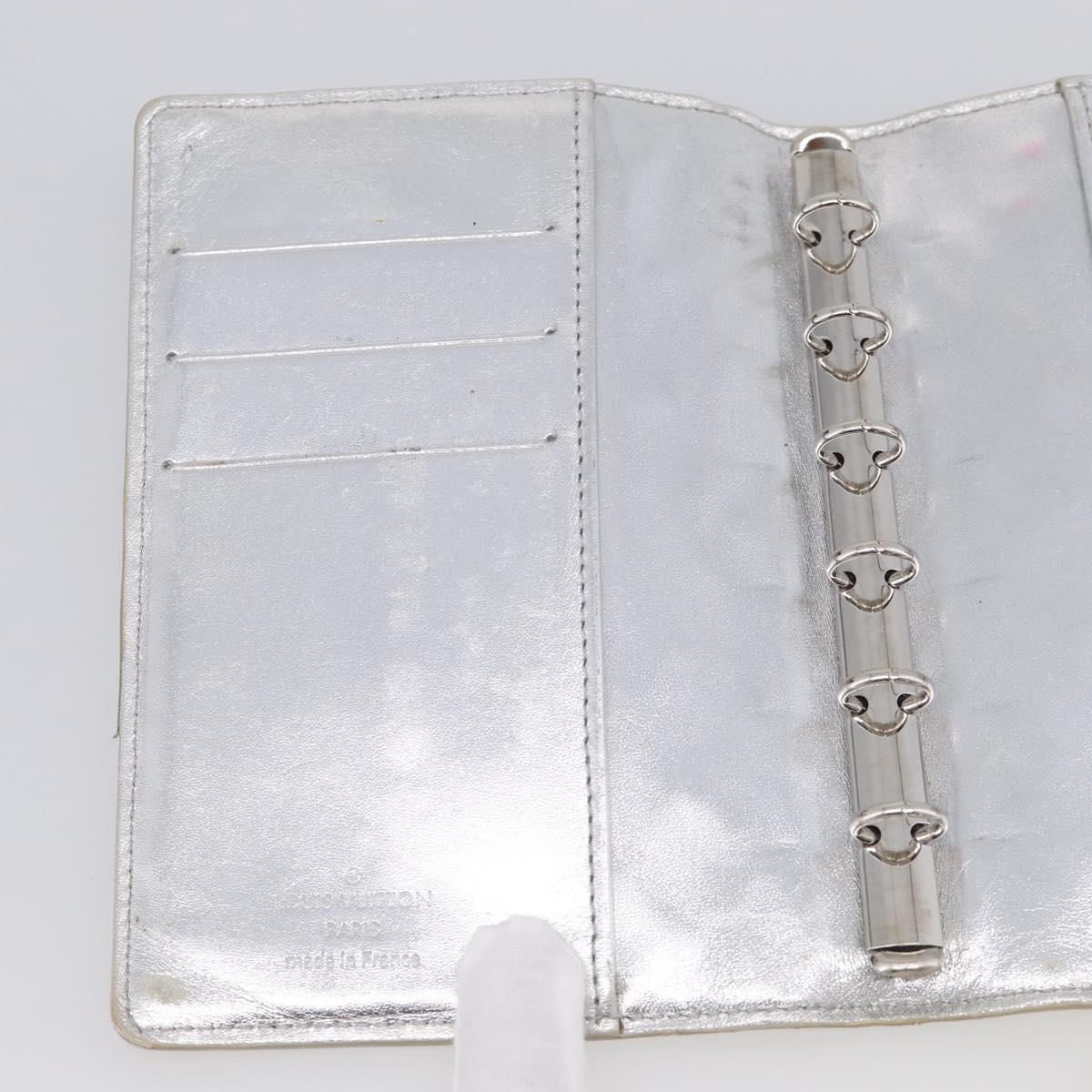 LOUIS VUITTON Monogram Miroir Agenda PM Day Cover Argent R20963 LV Auth 211509A