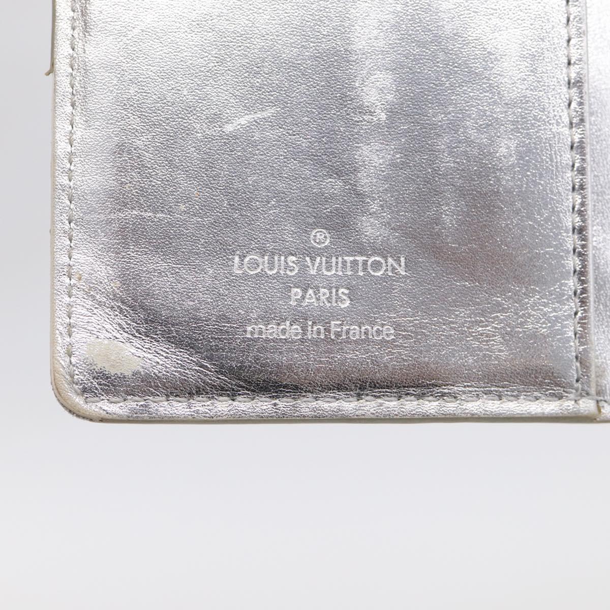 LOUIS VUITTON Monogram Miroir Agenda PM Day Cover Argent R20963 LV Auth 211509A