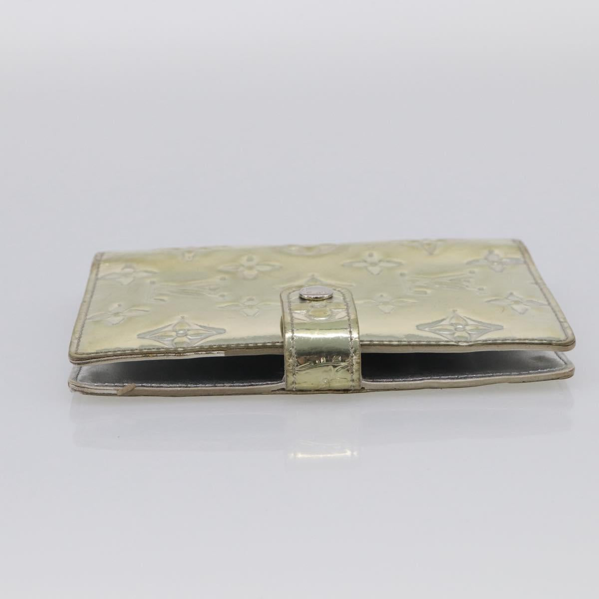LOUIS VUITTON Monogram Miroir Agenda PM Day Cover Argent R20963 LV Auth 211509A