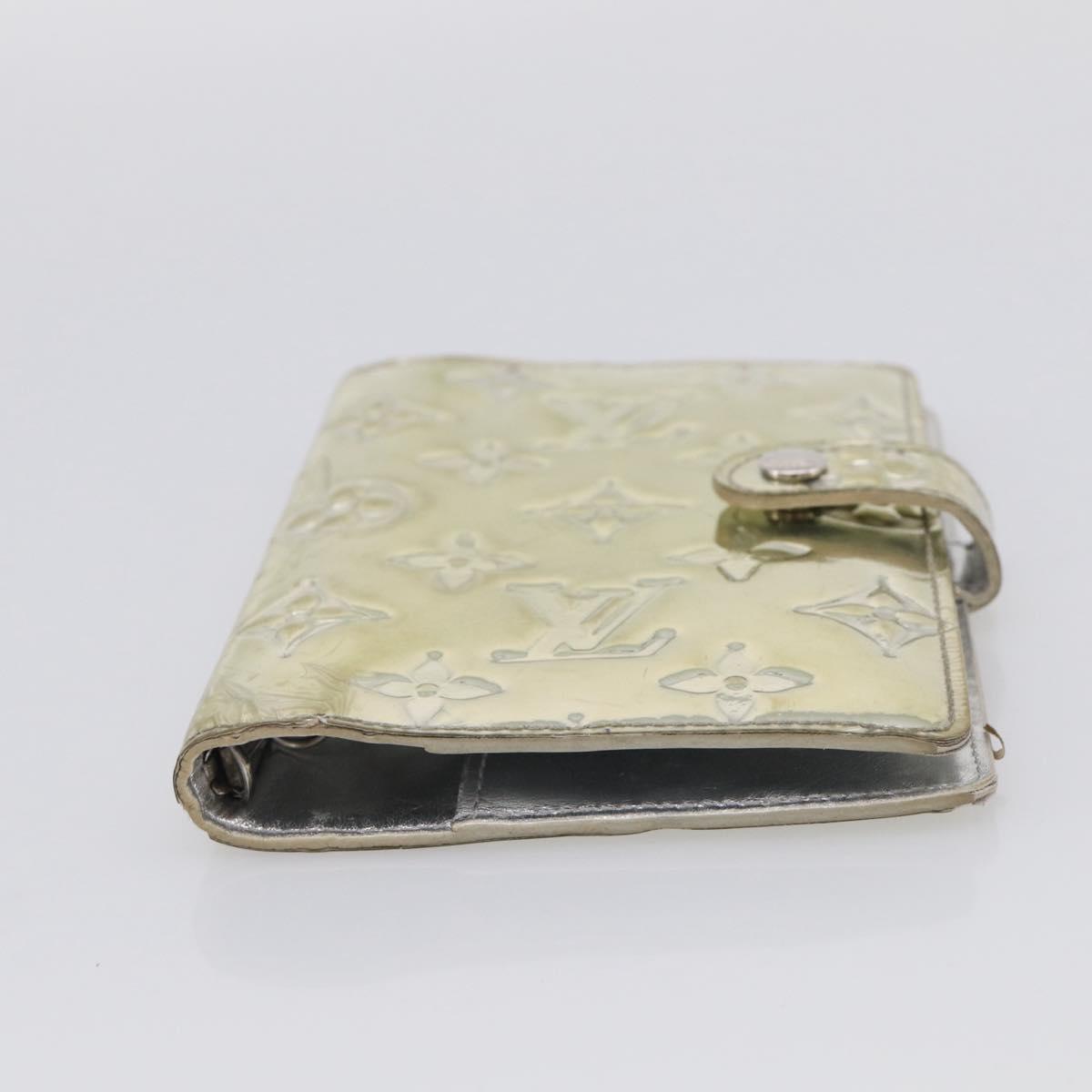 LOUIS VUITTON Monogram Miroir Agenda PM Day Cover Argent R20963 LV Auth 211509A
