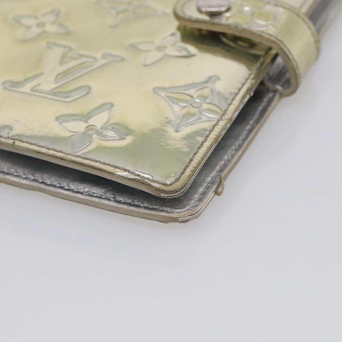 LOUIS VUITTON Monogram Miroir Agenda PM Day Cover Argent R20963 LV Auth 211509A