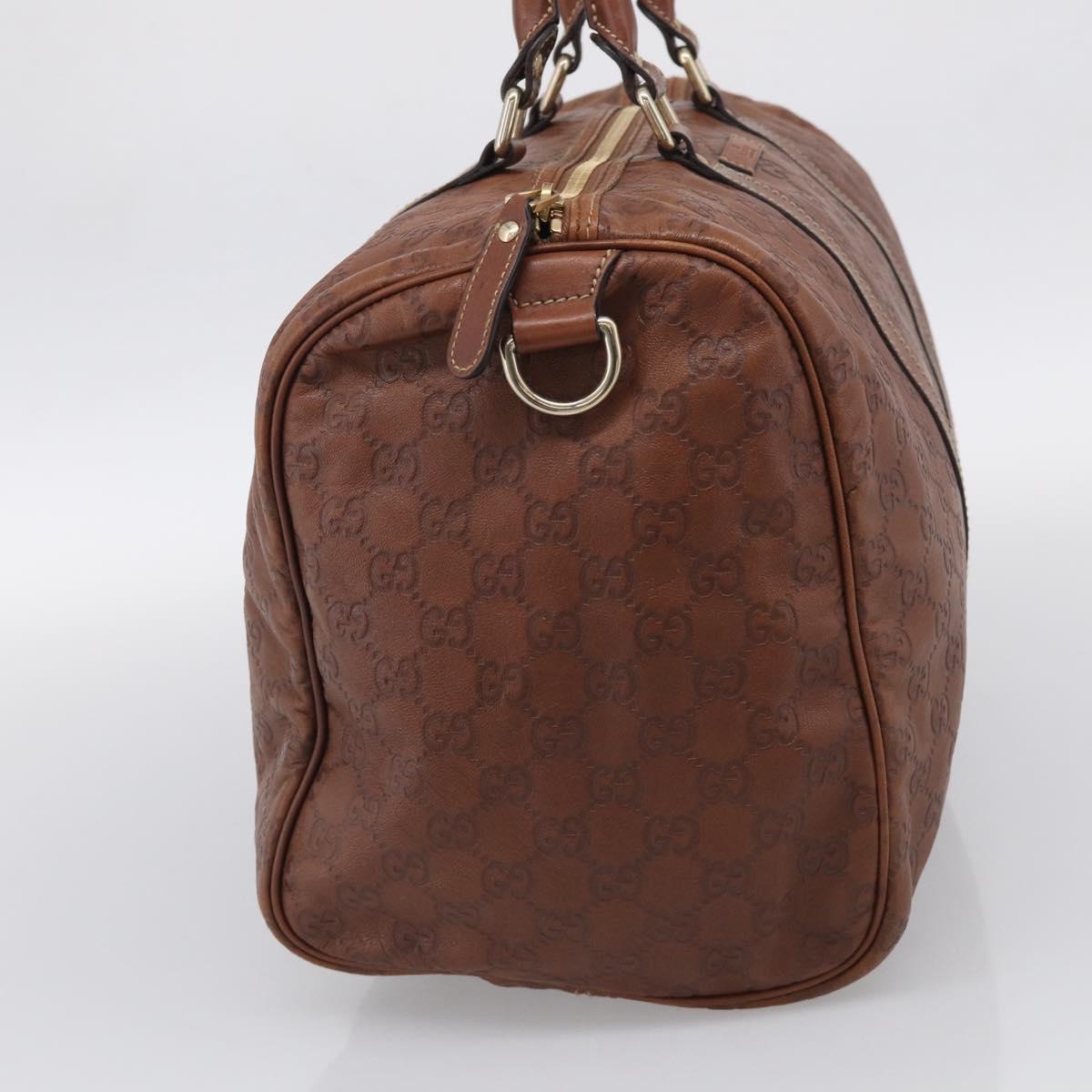 GUCCI GuccissimaGG Boston Bag Leather Brown Gold Tone 193602 Auth 211539V