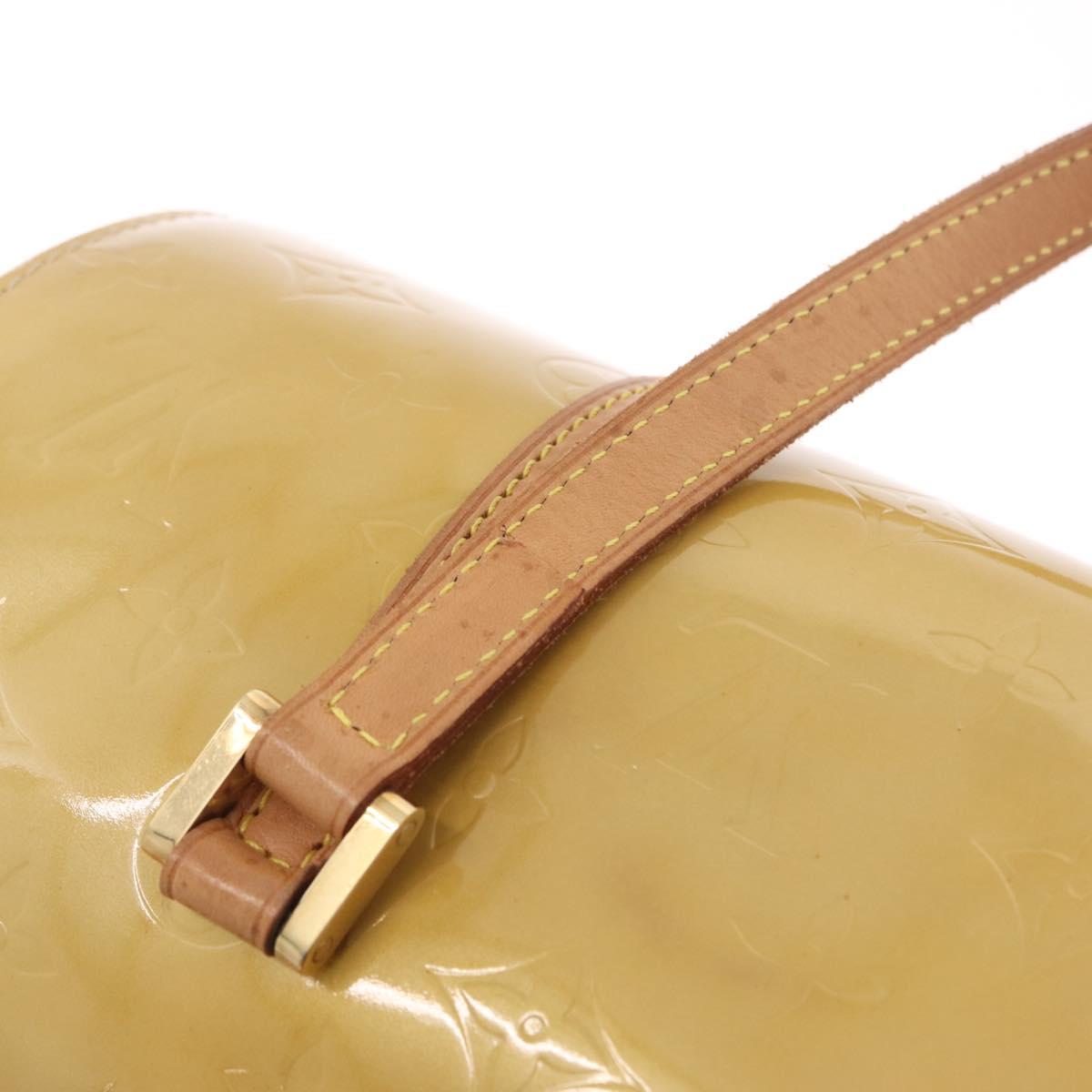 LOUIS VUITTON Monogram Vernis Bedford Hand Bag Beige M91006 LV Auth 211561A