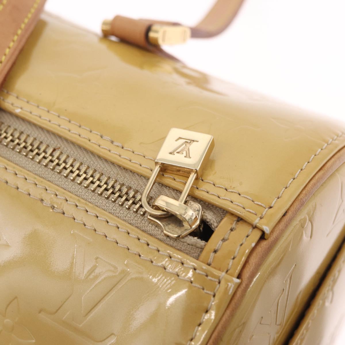 LOUIS VUITTON Monogram Vernis Bedford Hand Bag Beige M91006 LV Auth 211561A