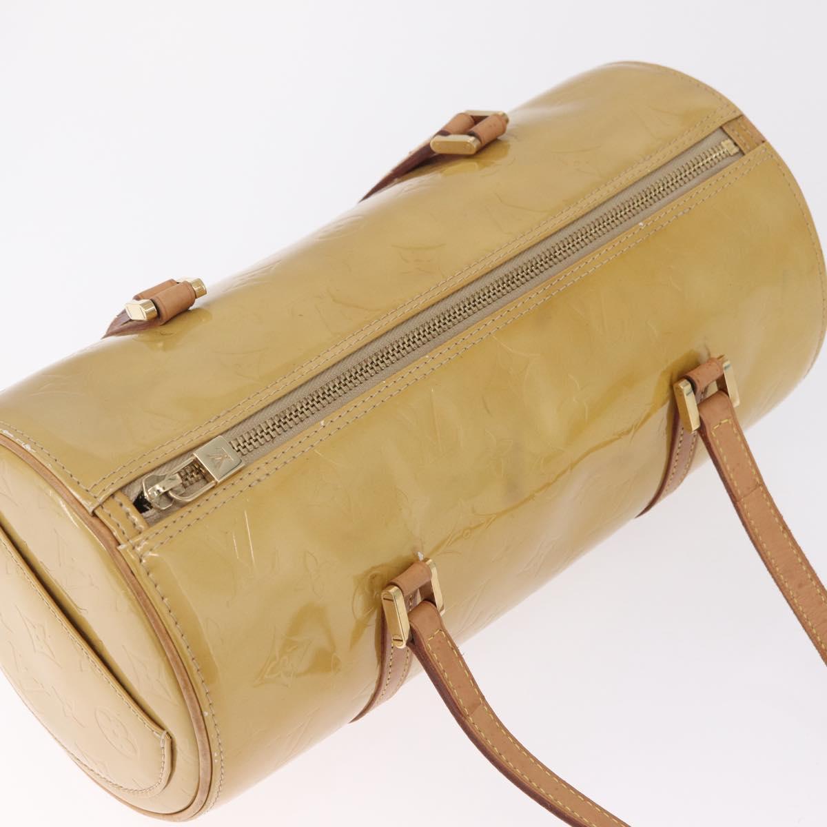 LOUIS VUITTON Monogram Vernis Bedford Hand Bag Beige M91006 LV Auth 211561A
