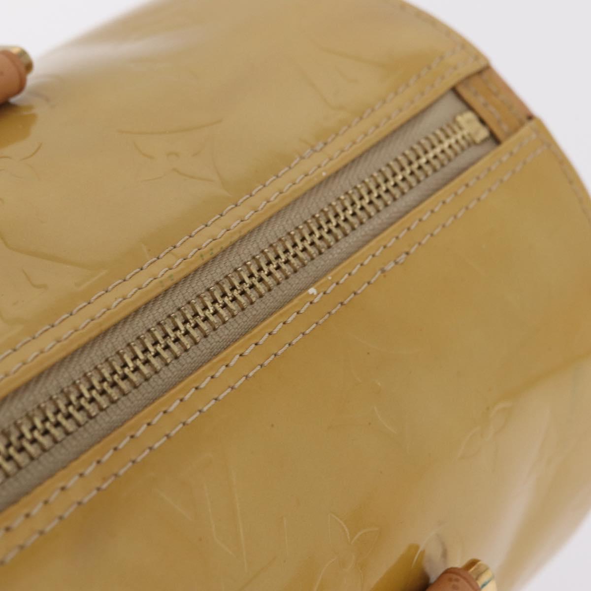 LOUIS VUITTON Monogram Vernis Bedford Hand Bag Beige M91006 LV Auth 211561A