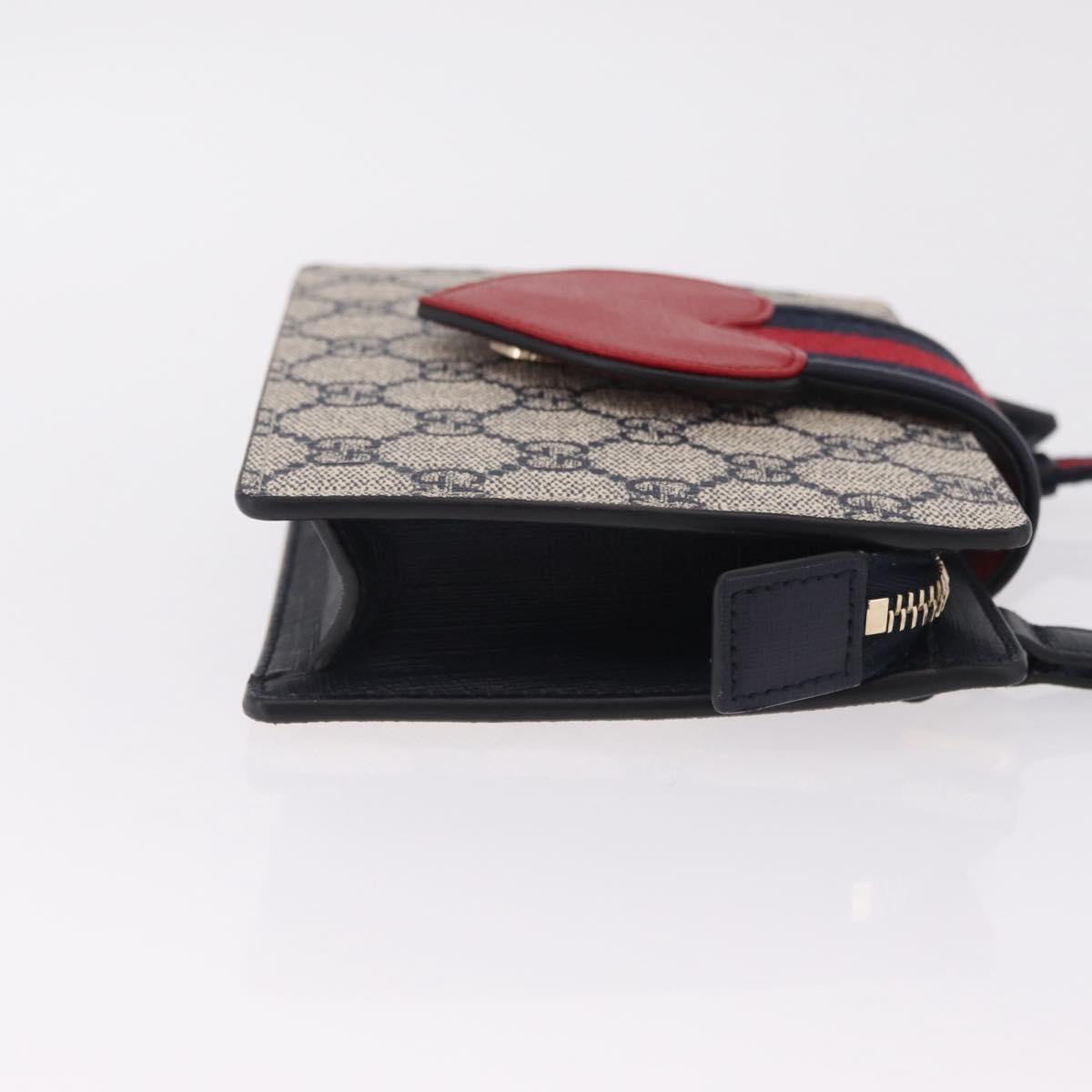 GUCCI Children's GG Supreme Sherry Line Bag PVC Navy Gold 793830 Auth 211611V