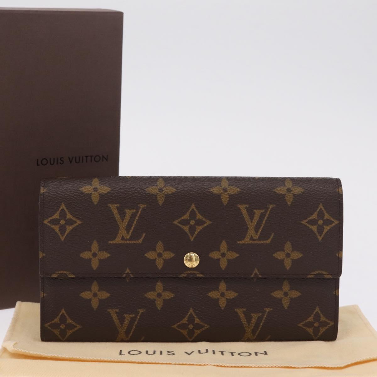 LOUIS VUITTON Monogram Portefeuille Sarah Long Wallet M61734 LV Auth 211629V