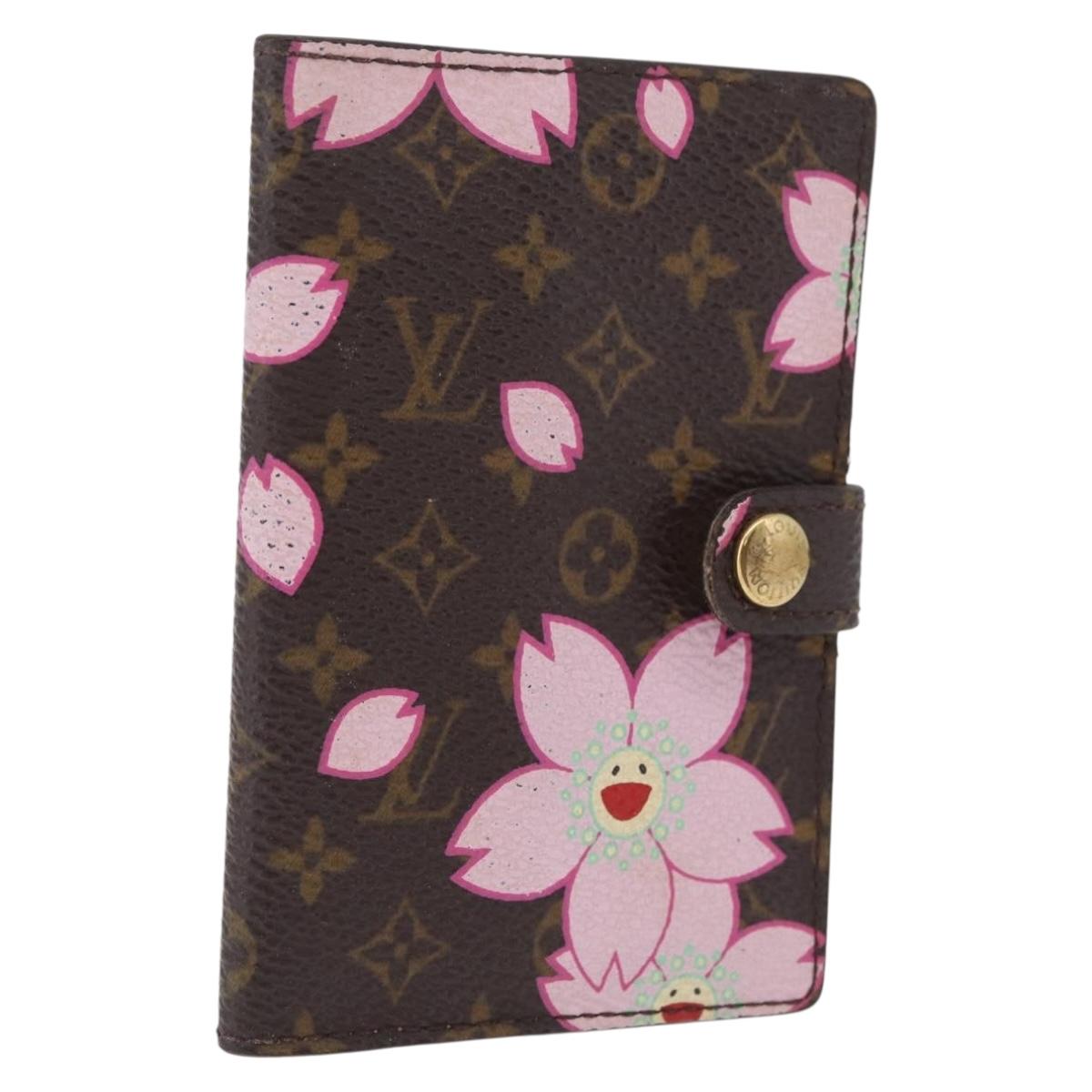 LOUIS VUITTON Monogram Cherry Blossom Agenda Mini Cover M92021 LV Auth 211634A