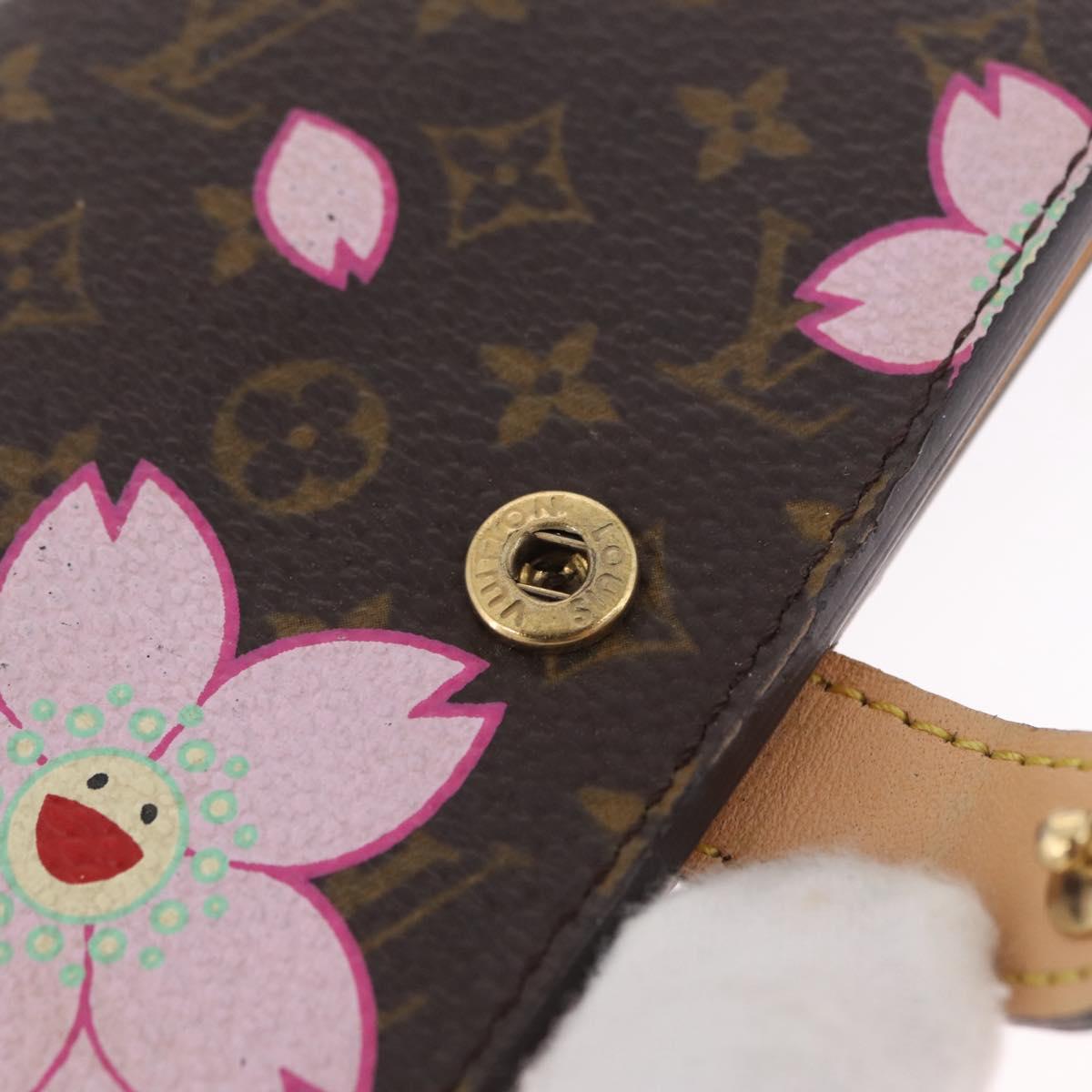 LOUIS VUITTON Monogram Cherry Blossom Agenda Mini Cover M92021 LV Auth 211634A