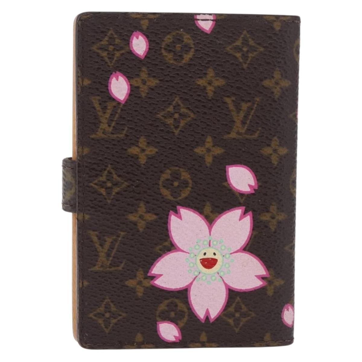 LOUIS VUITTON Monogram Cherry Blossom Agenda Mini Cover M92021 LV Auth 211634A