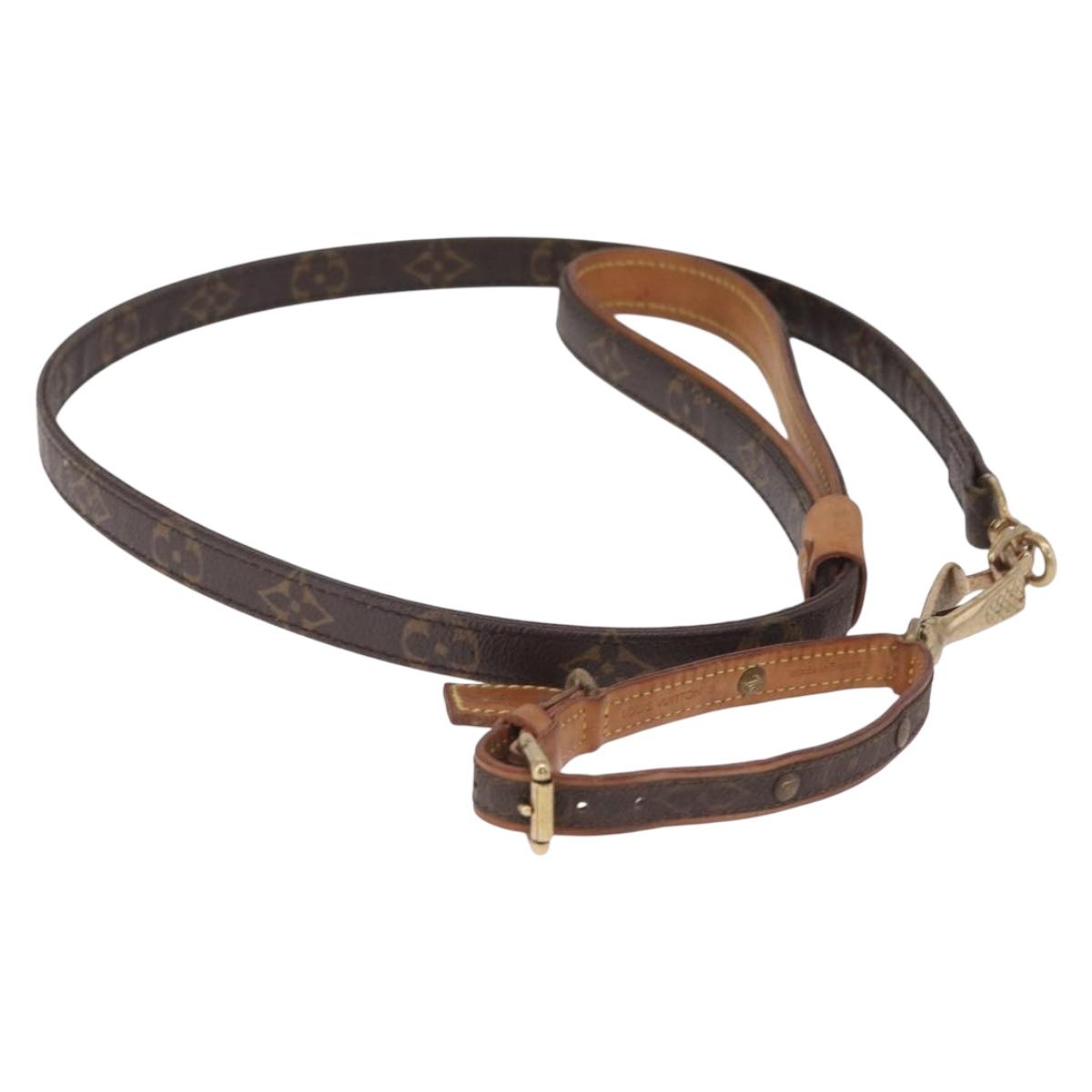 LOUIS VUITTON Monogram Less Baxter MM Dog Leash M58056 LV Auth 211640