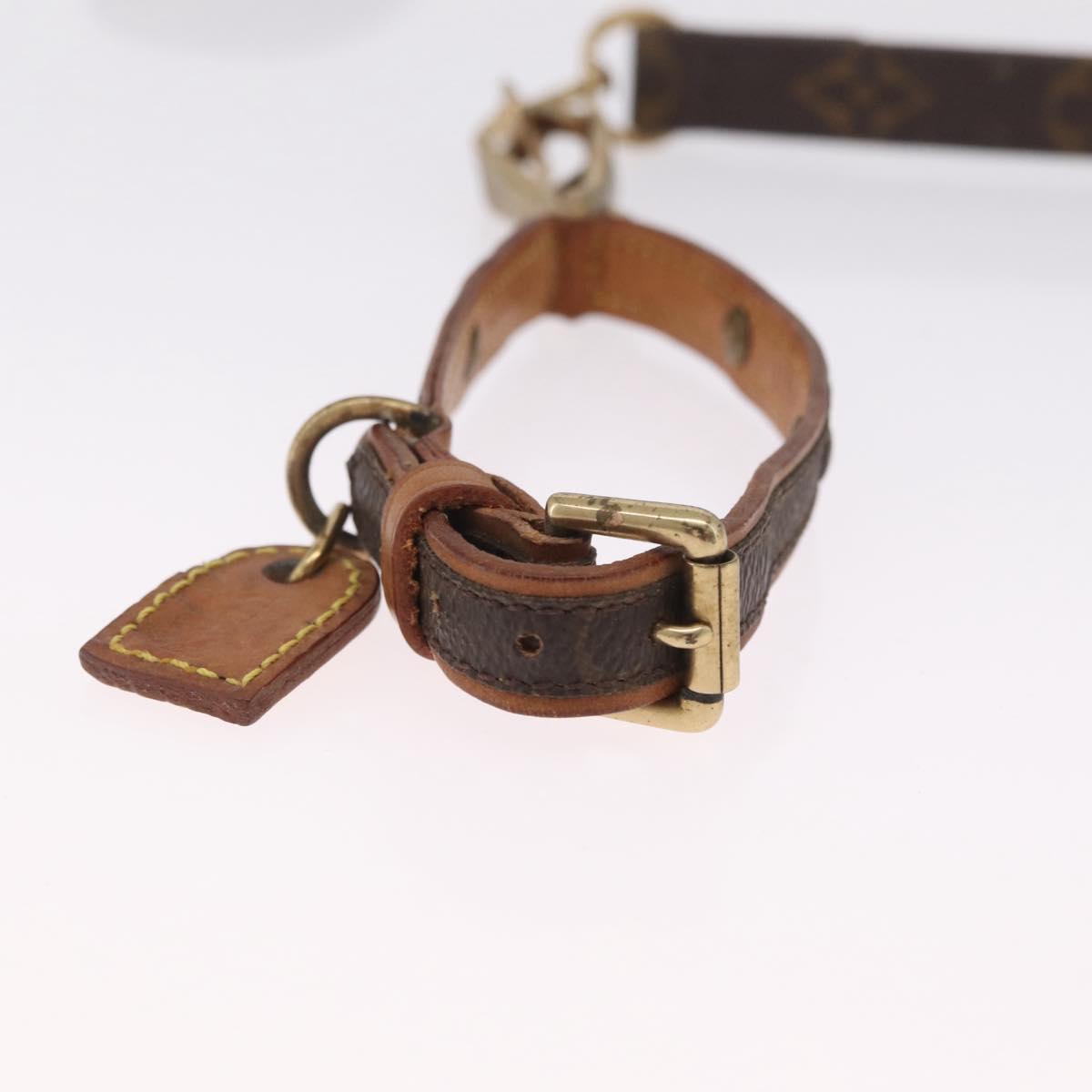 LOUIS VUITTON Monogram Less Baxter MM Dog Leash M58056 LV Auth 211640