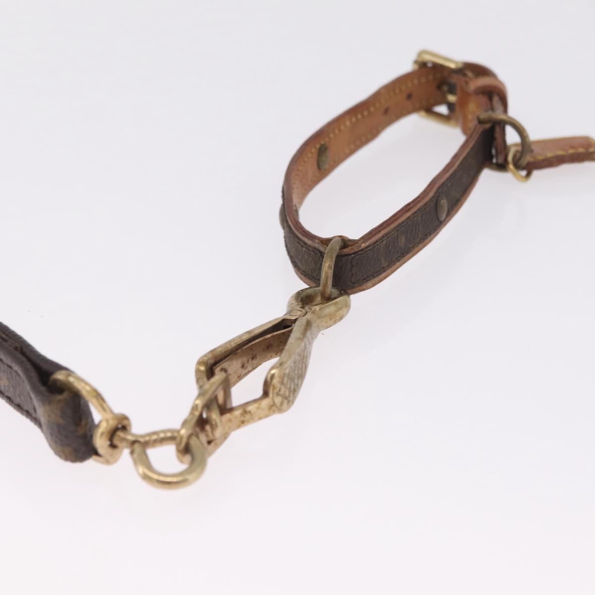 LOUIS VUITTON Monogram Less Baxter MM Dog Leash M58056 LV Auth 211640