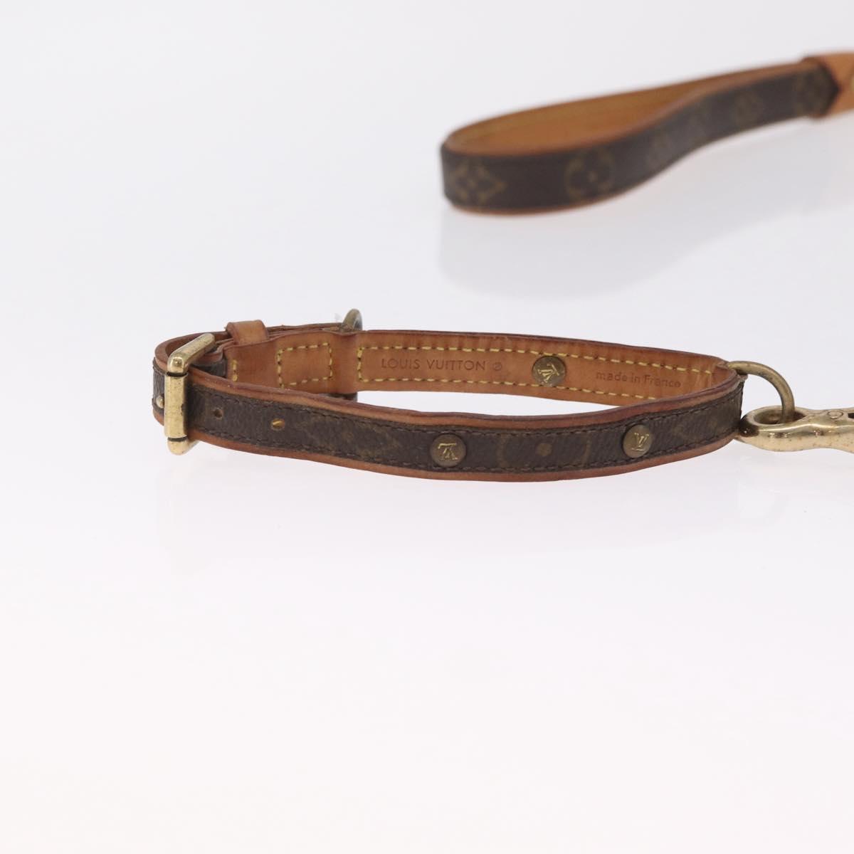 LOUIS VUITTON Monogram Less Baxter MM Dog Leash M58056 LV Auth 211640