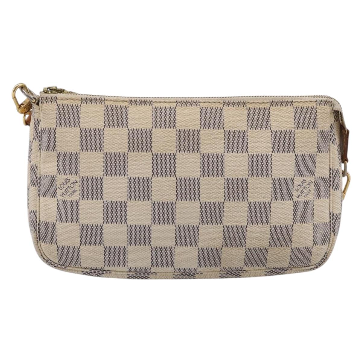 LOUIS VUITTON Damier Azur Pochette Accessoires Pouch N41207 LV Auth 211646A