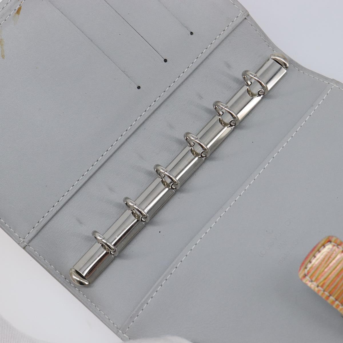 LOUIS VUITTON Cyber Epi Agenda PM Day Planner Cover Orange M99081 LV Auth 211649