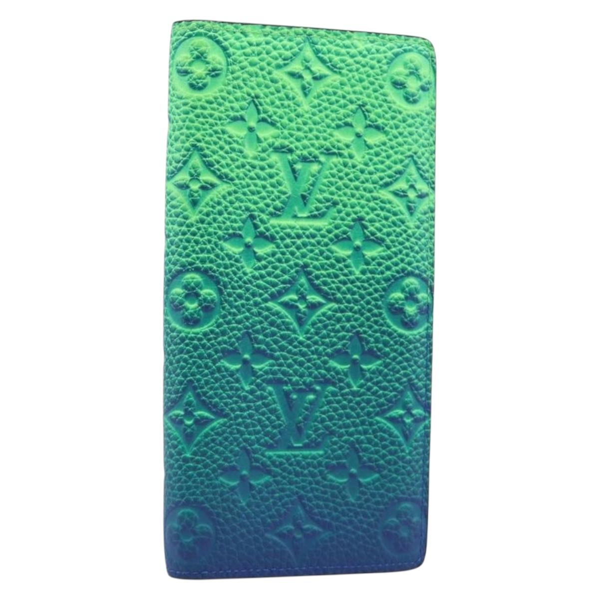 LOUIS VUITTON Taurillon Illusion Portefeuille Plaza Wallet M81255 Auth 211655SAM