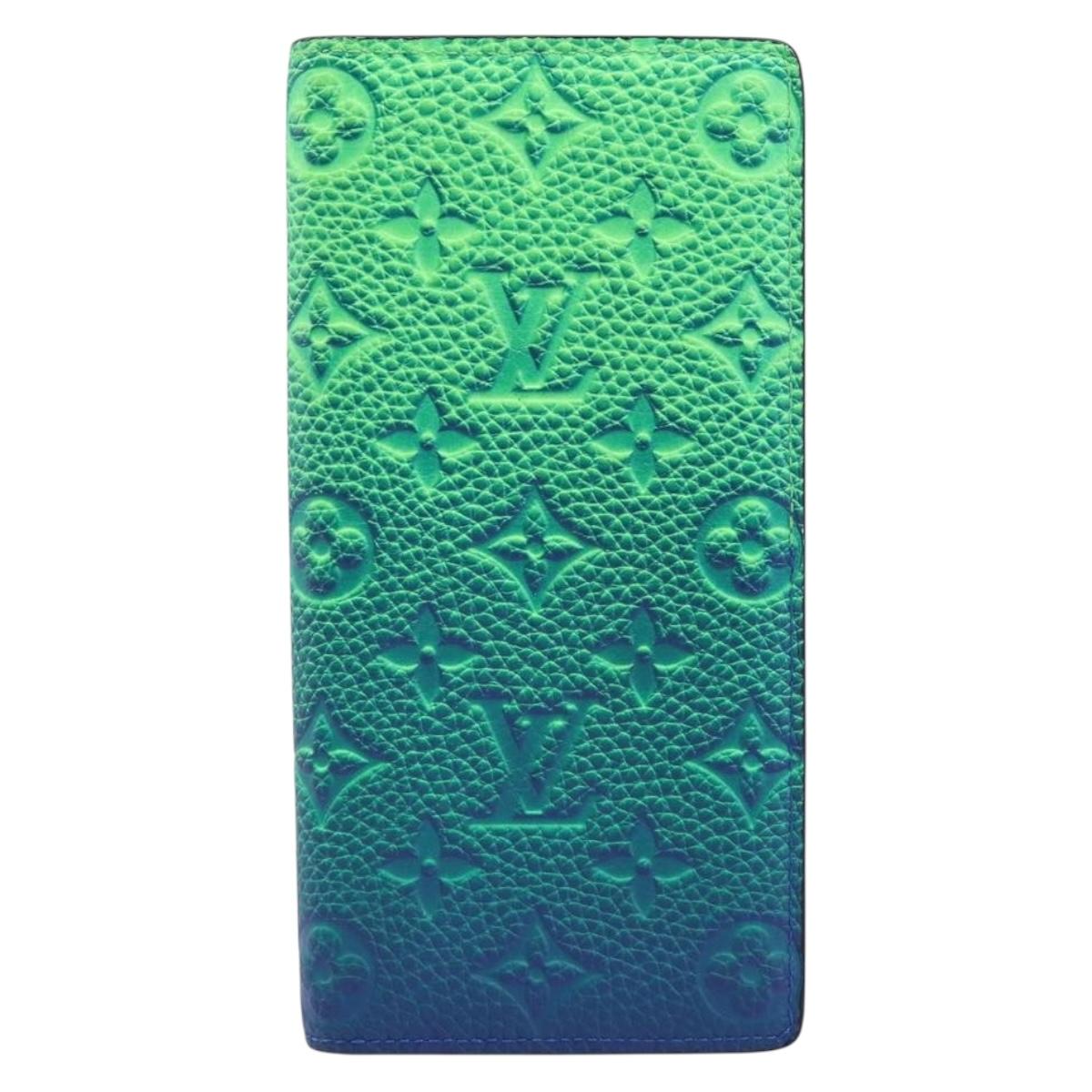 LOUIS VUITTON Taurillon Illusion Portefeuille Plaza Wallet M81255 Auth 211655SAM