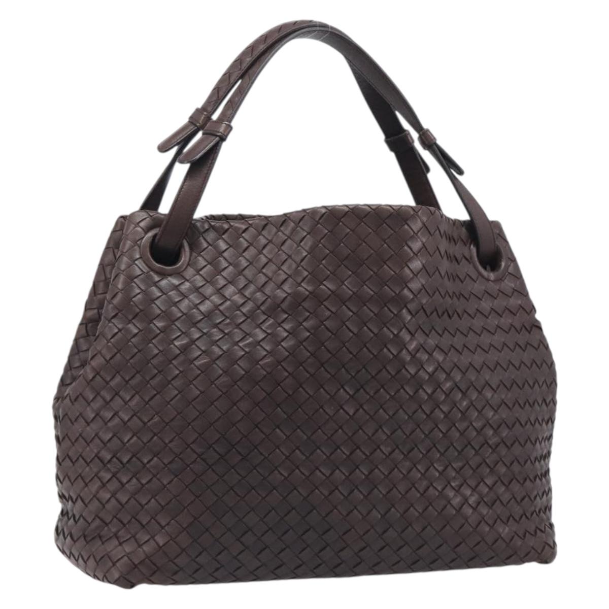 Bottega Veneta INTRECCIATO Tote Bag Leather Brown 179320 Auth 211693V