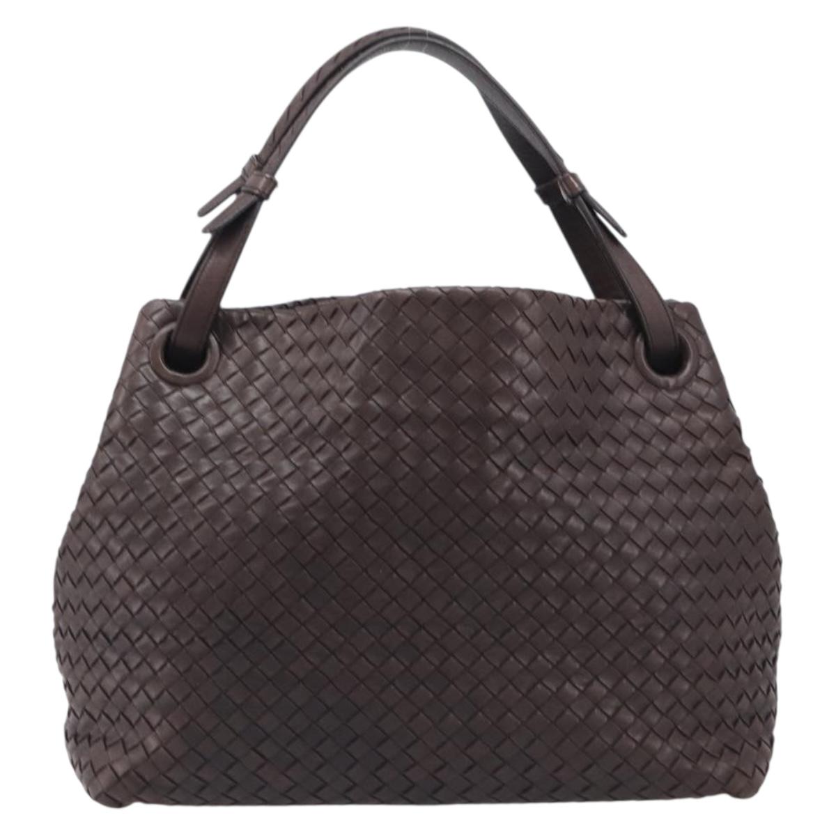Bottega Veneta INTRECCIATO Tote Bag Leather Brown 179320 Auth 211693V