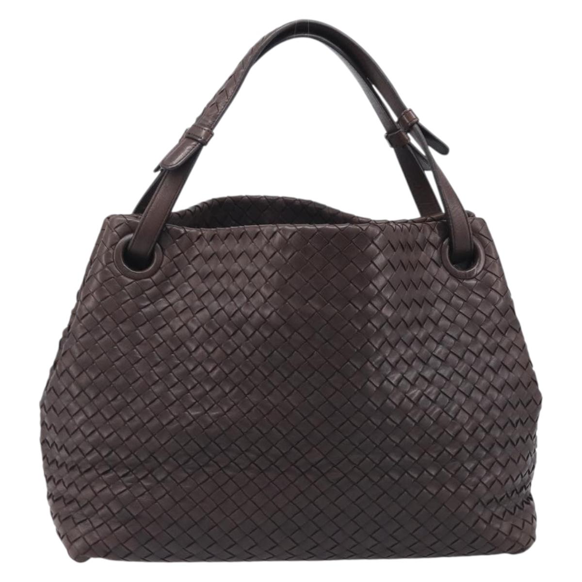 Bottega Veneta INTRECCIATO Tote Bag Leather Brown 179320 Auth 211693V