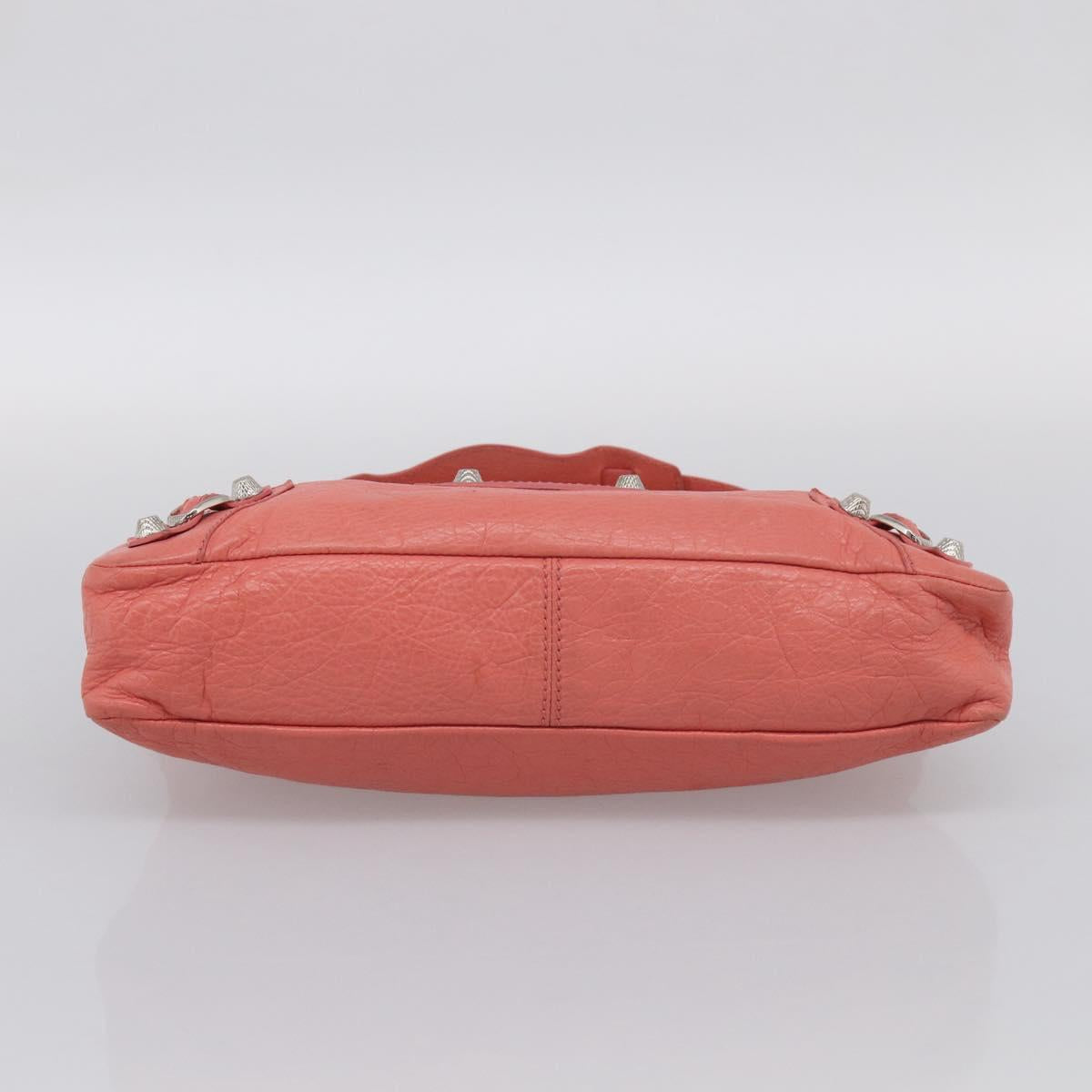 Balenciaga Giant The First Hand Bag Leather 2way Pink Silver 285433 Auth 211745V