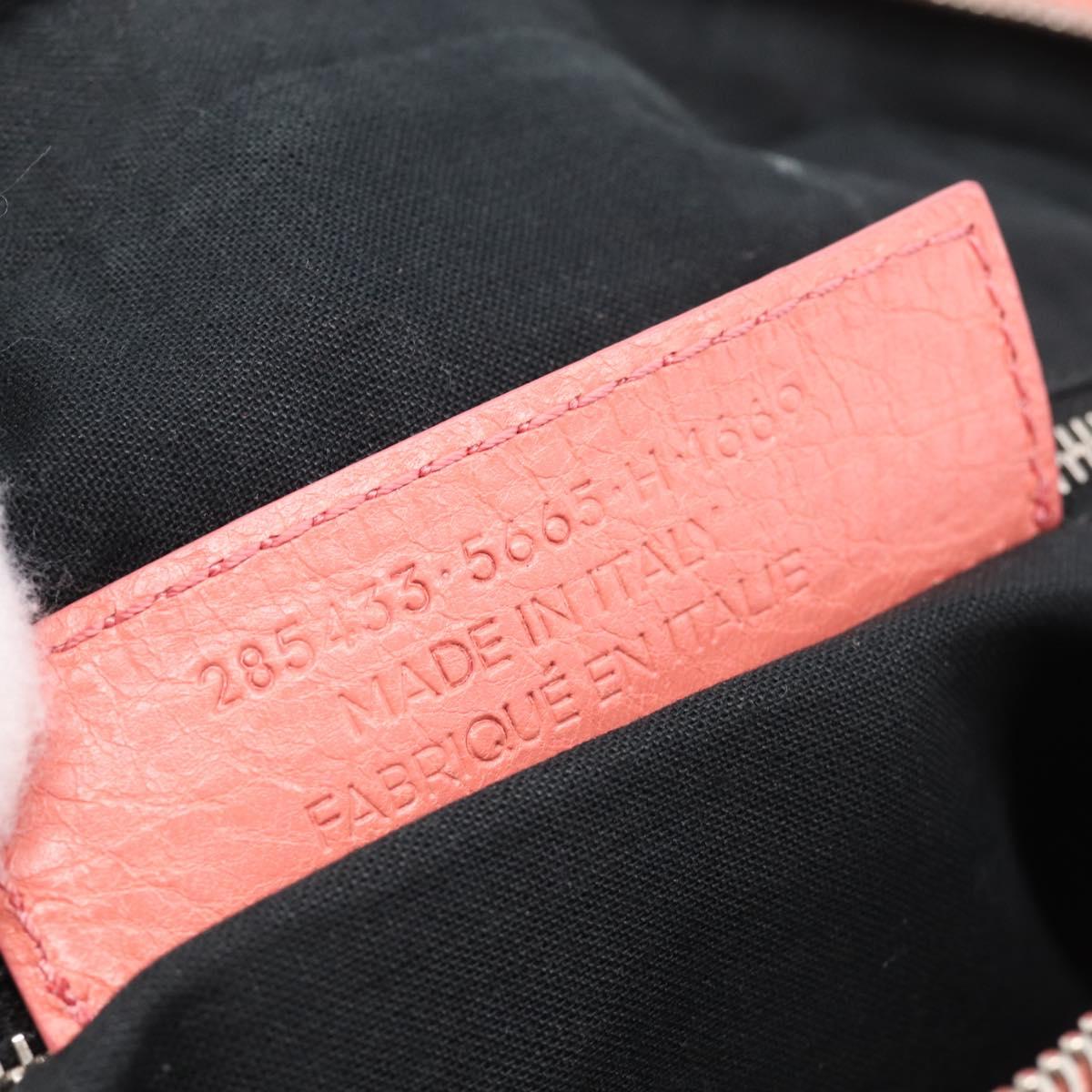 Balenciaga Giant The First Hand Bag Leather 2way Pink Silver 285433 Auth 211745V