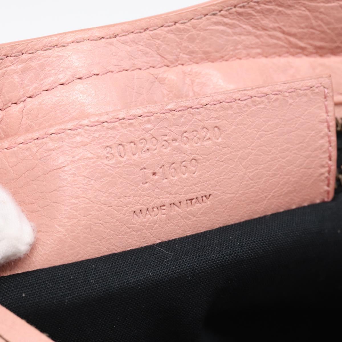 Balenciaga Classic Mini City Bag Leather 2way Pink Silver 300295 Auth 211746V