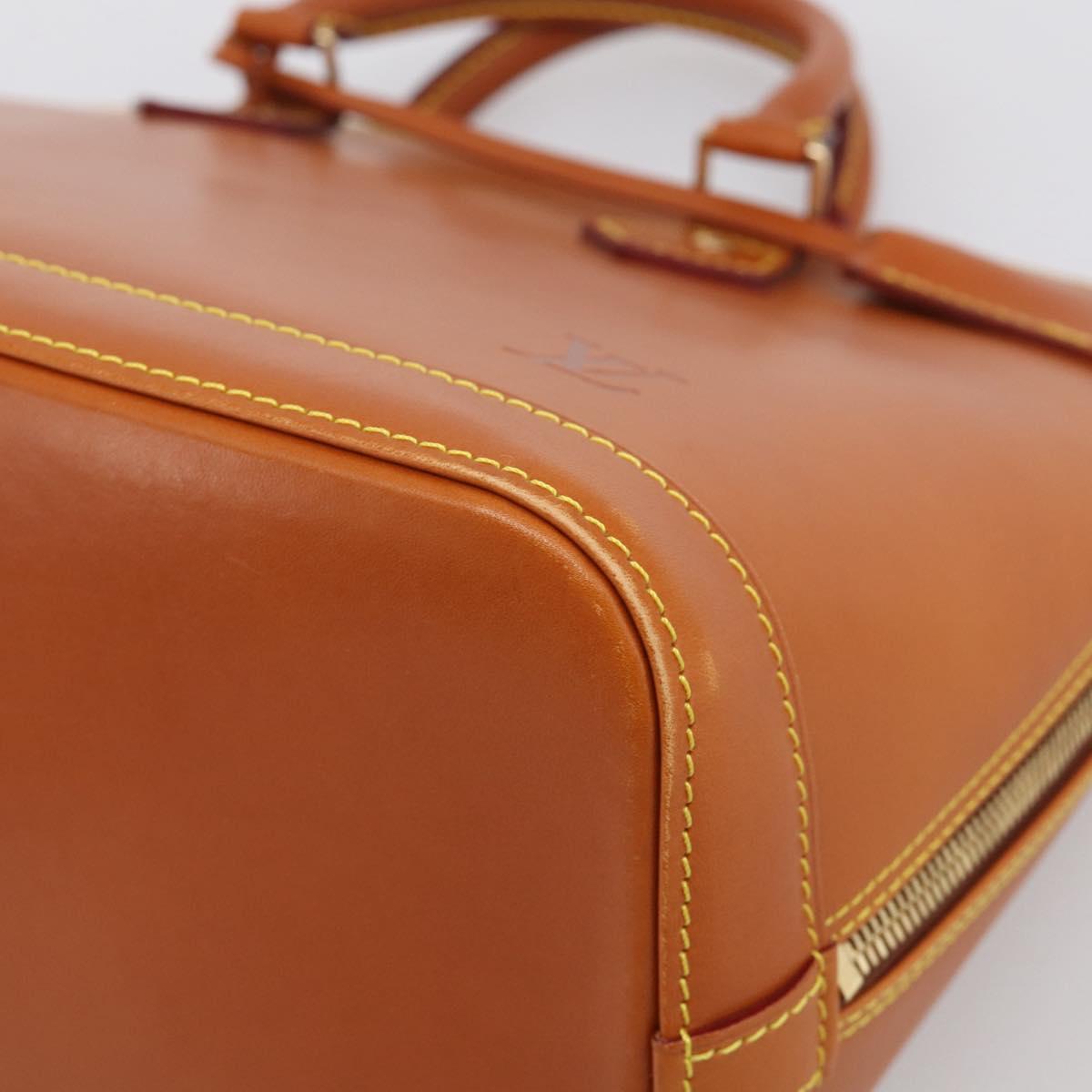 LOUIS VUITTON Nomad leather Alma Hand Bag Beige M85000 LV Auth 211758V
