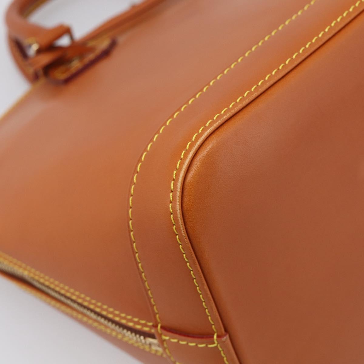 LOUIS VUITTON Nomad leather Alma Hand Bag Beige M85000 LV Auth 211758V