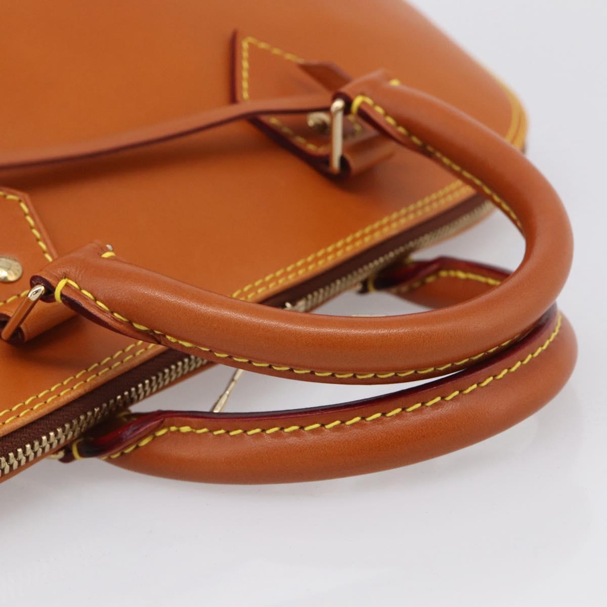 LOUIS VUITTON Nomad leather Alma Hand Bag Beige M85000 LV Auth 211758V