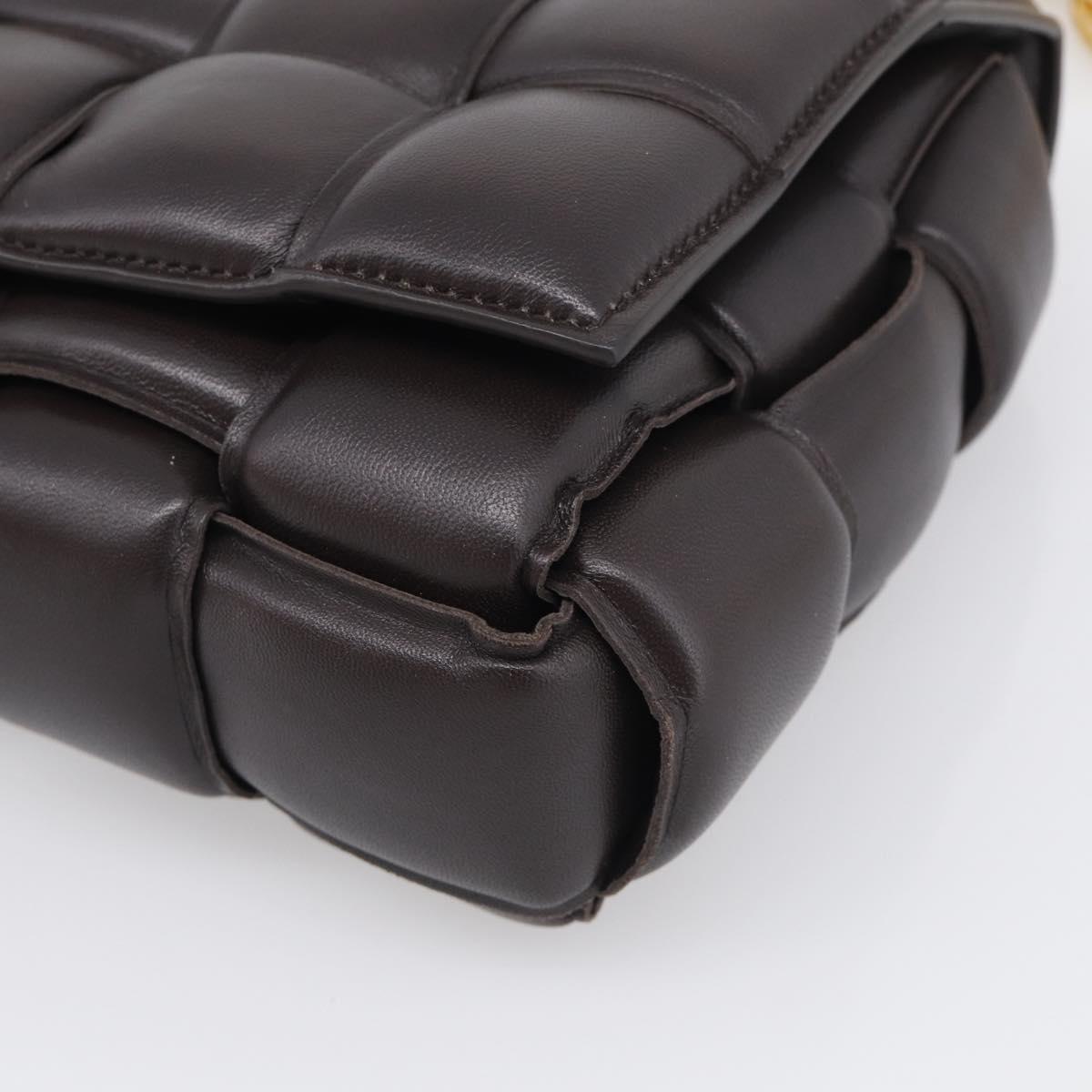 Bottega Veneta MAXI INTRECCIATO Padded Cassette Leather Dark Brown Auth 211776M